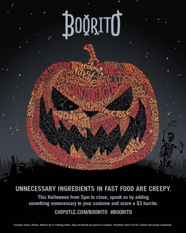 Chipotle’s Boorito Ad. Obtained from Business Wire.