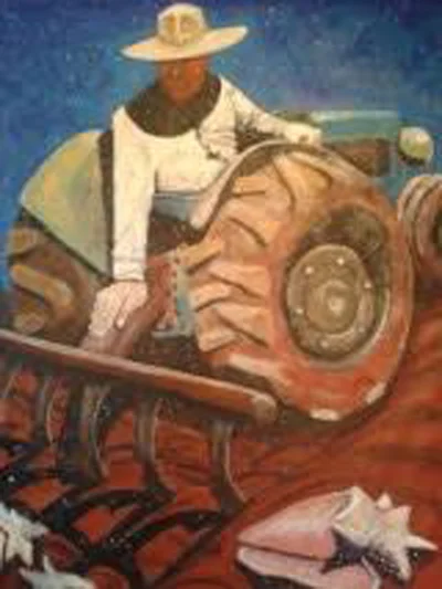 Will Page, Tilling The Mind Field Acrylic on canvas 4'x 6' Price $2400 