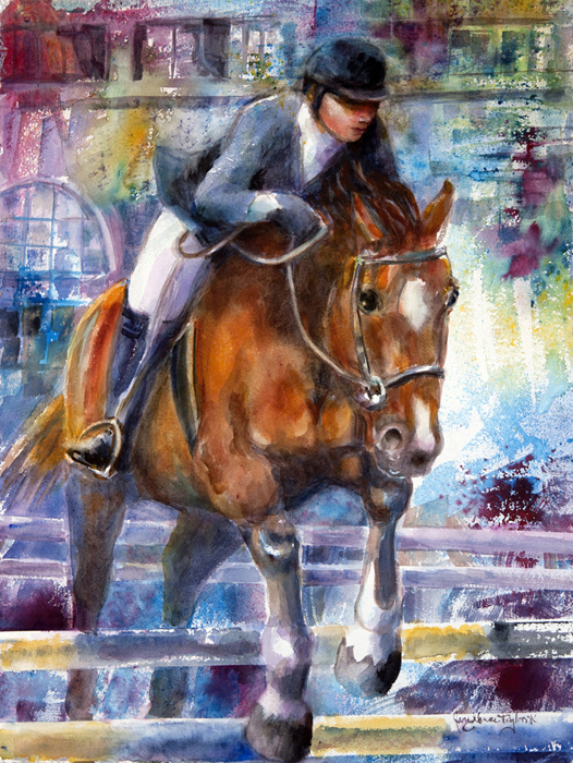 Jane Grace Taylor, State Fair Jumper , Watercolor, "20"x 30" $1230
