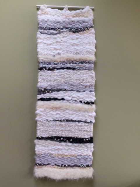 Donna E. Gustina, "MOD" Peg Loom Weaving, $150