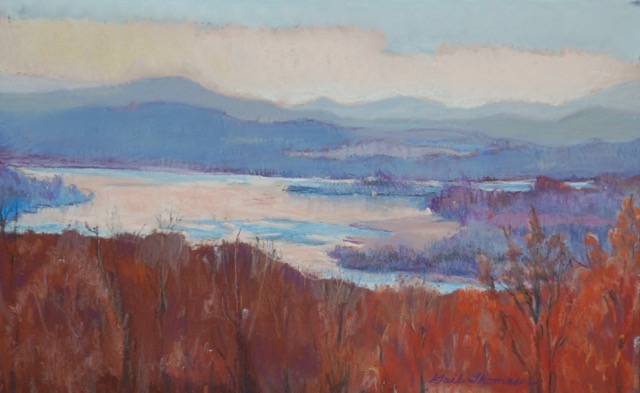 Gail Thomas, View From Olana , Pastel, $200. Sold