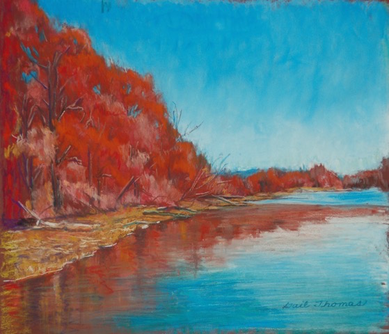 Gail Thomas, Canadice Lake Colors, Pastel , $200.