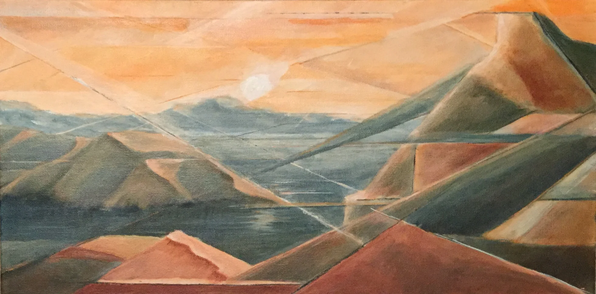 Donna Gustina, Cataract Vision , acrylic on panel, $200.