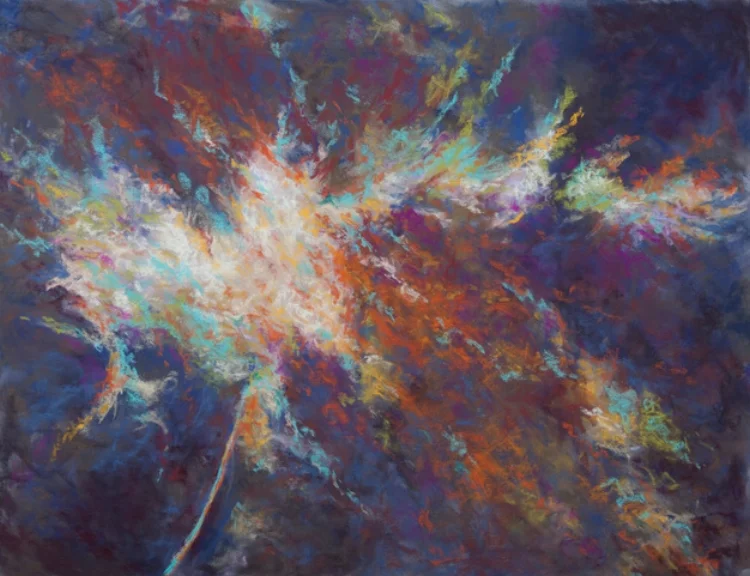 Robin McCondichie, Refracting, Soft Pastel, $625.
