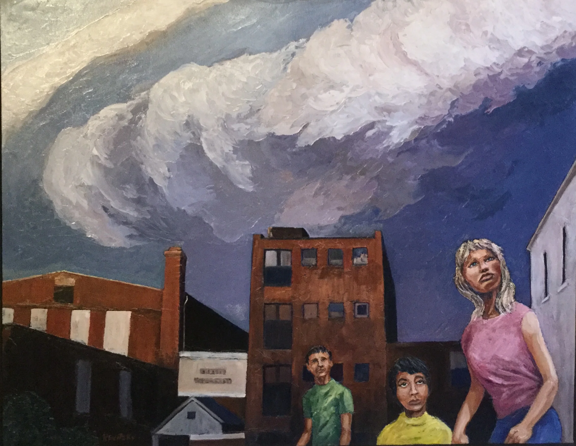 Dennis Revitsky, Celestial Event , Oil and mixed media on canvas, $1400.