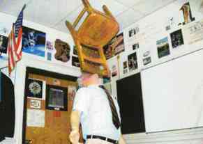 Showboating for his students at Haverford