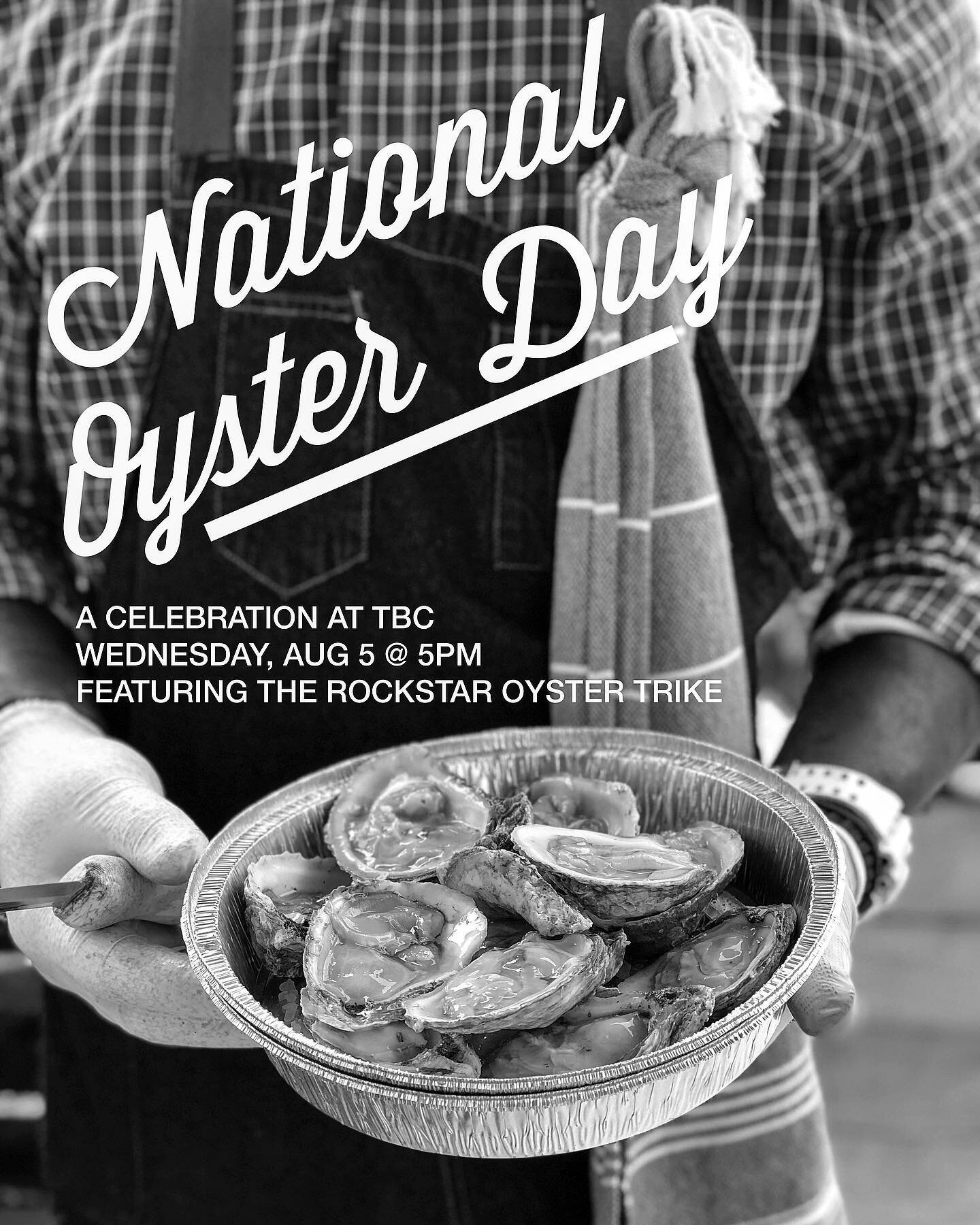 mark your calendars - pop up oyster night this wednesday for #nationaloysterday!
the #rockstaroystertrike is riding on over to @tequestabrewingcompany for another pop up oyster shuck aug 5th from 5-7. they go quickly, so come early! 🚲