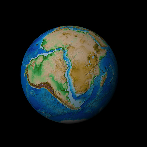 South America and Africa soon after Pangea broke apart