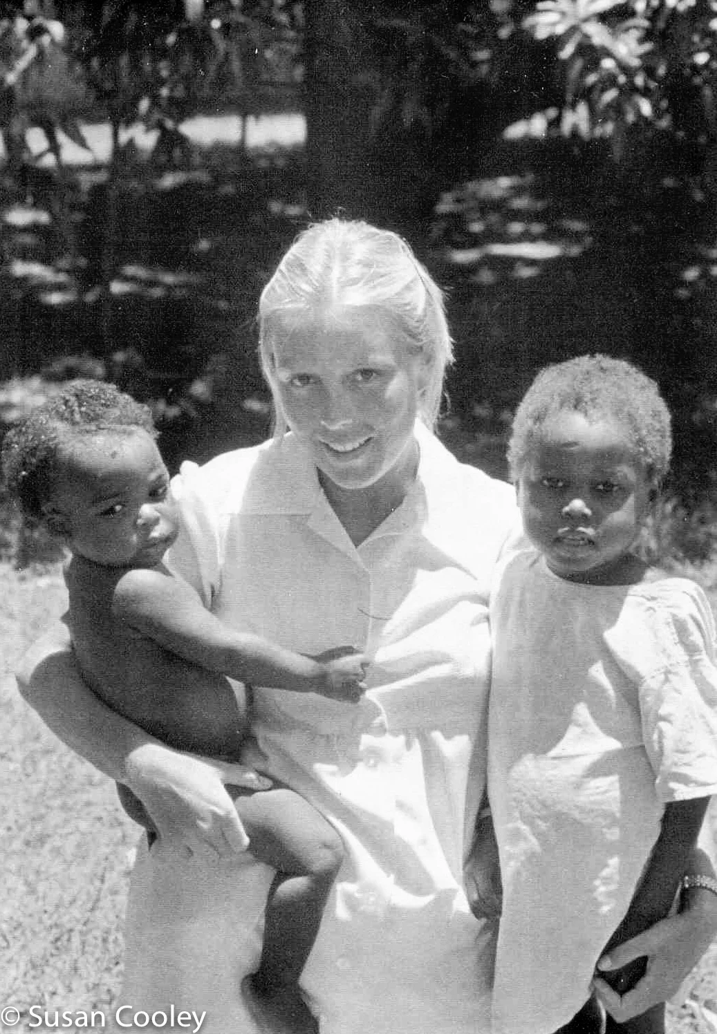 Susan with patients, 1974.
