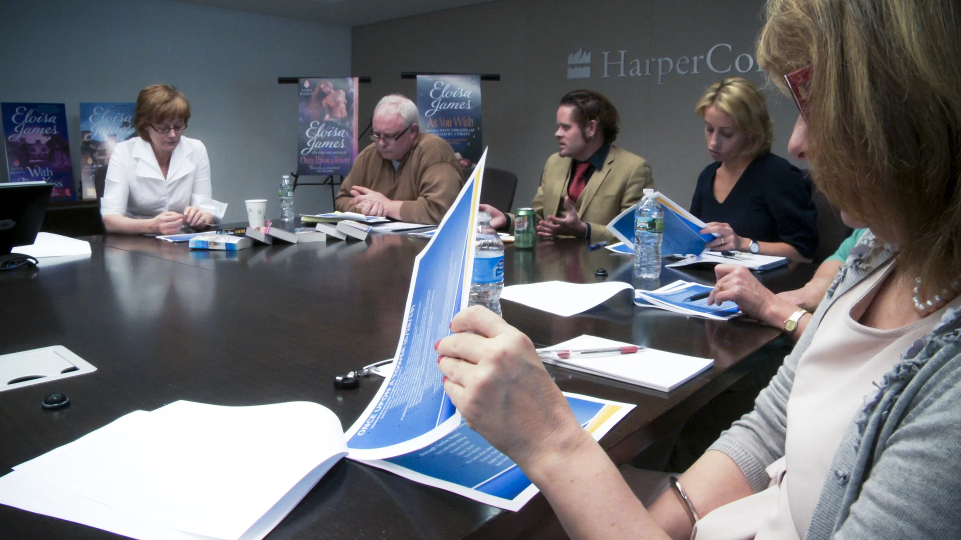 A marketing meeting at HarperCollins