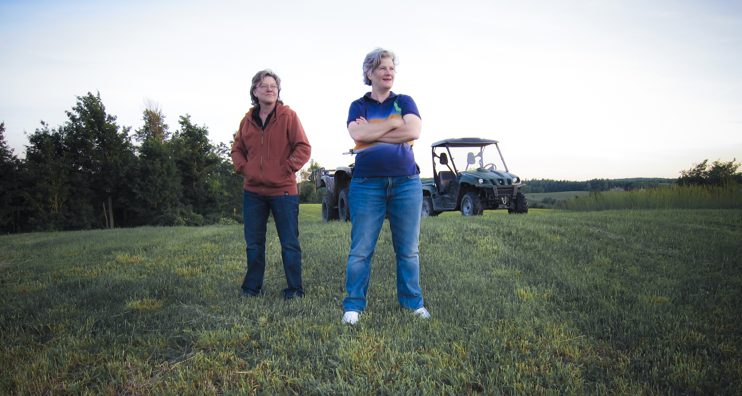 On the farm with Len Barot and her partner Lee Ligon