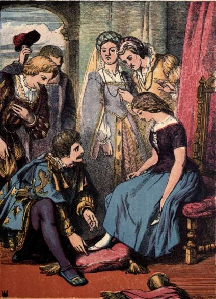 A depiction of Cinderella, a classic fairy story