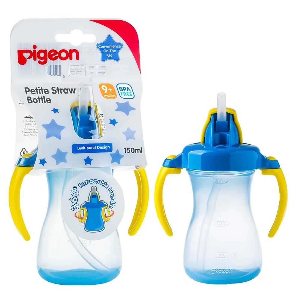 Pigeon Petite Straw Bottle Blue