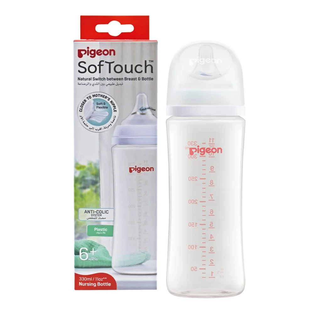 Pigeon Wide Neck Bottle Peristaltic Plus Soft Touch 330 ml M