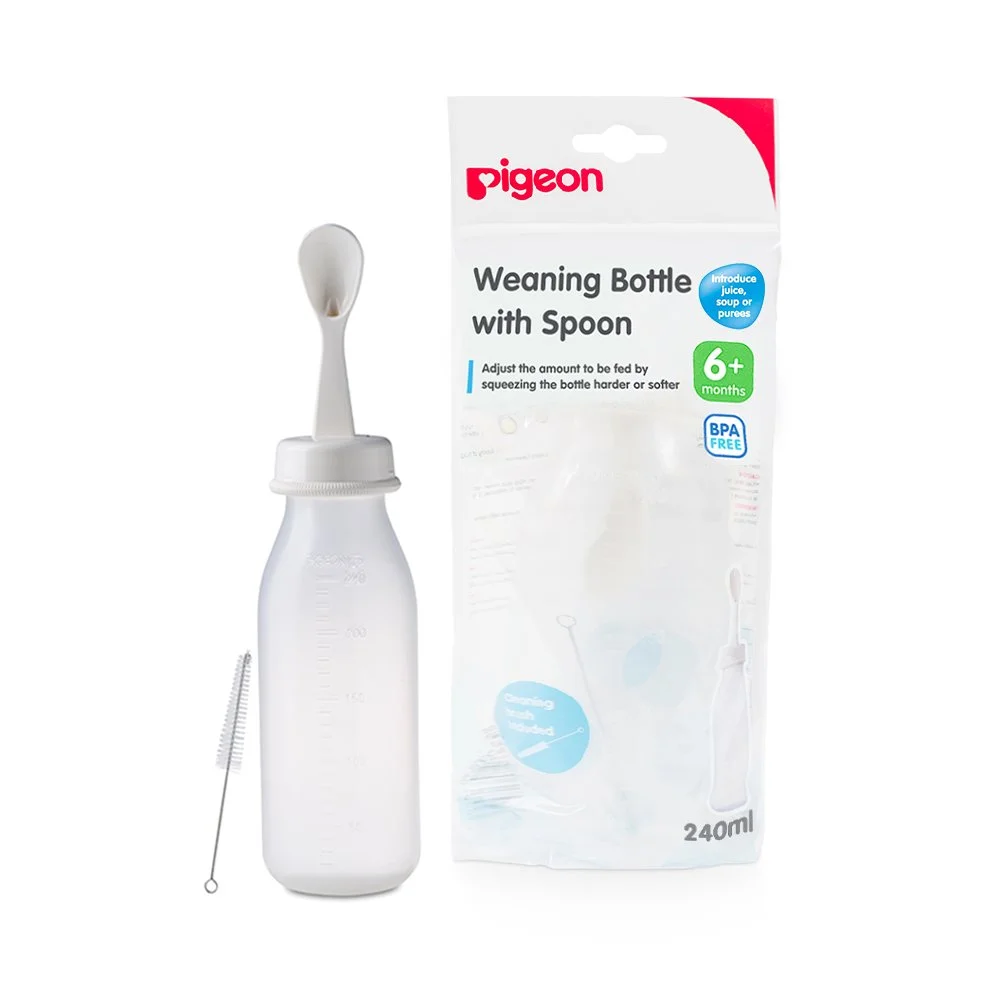 Pigeon Weaning Bottle with Spoon 240 ml