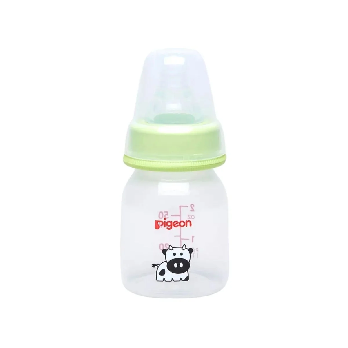 Pigeon Slim Neck Decorated Bottle 50 ml Animal (Green Cow)
