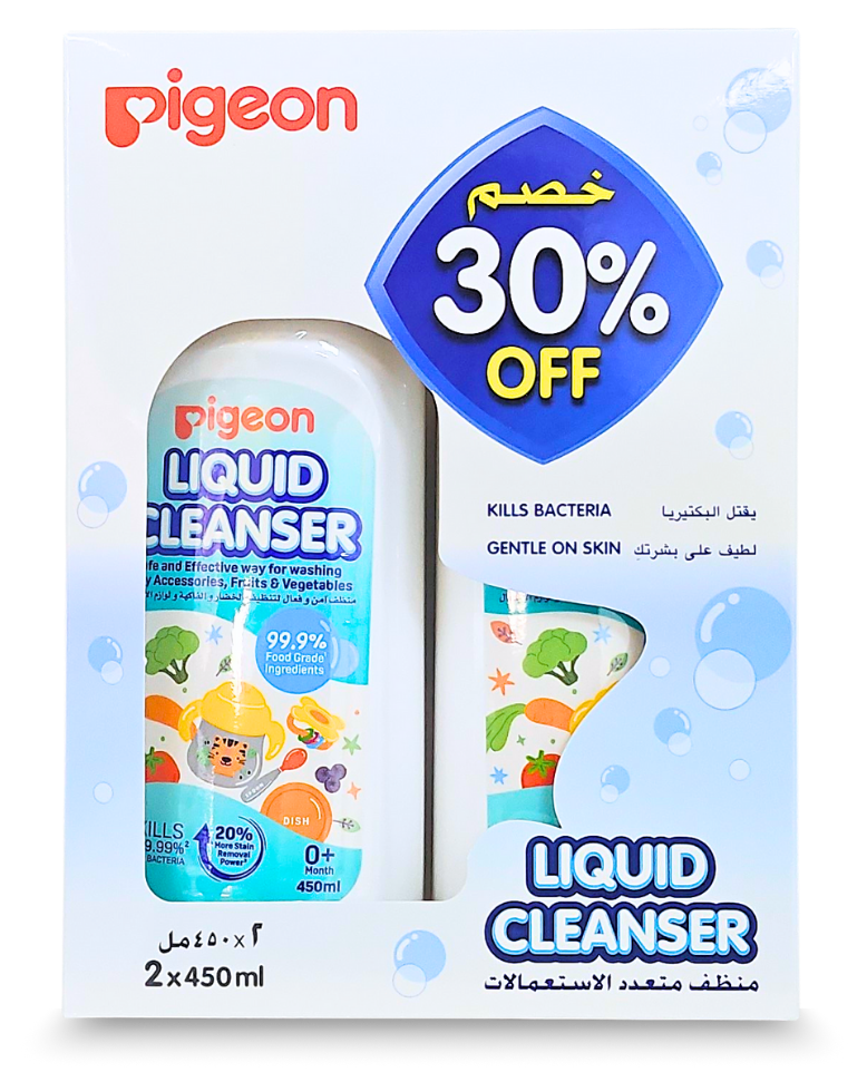 Pigeon Liquid Cleanser 450 ml Twin Pack 30% Off