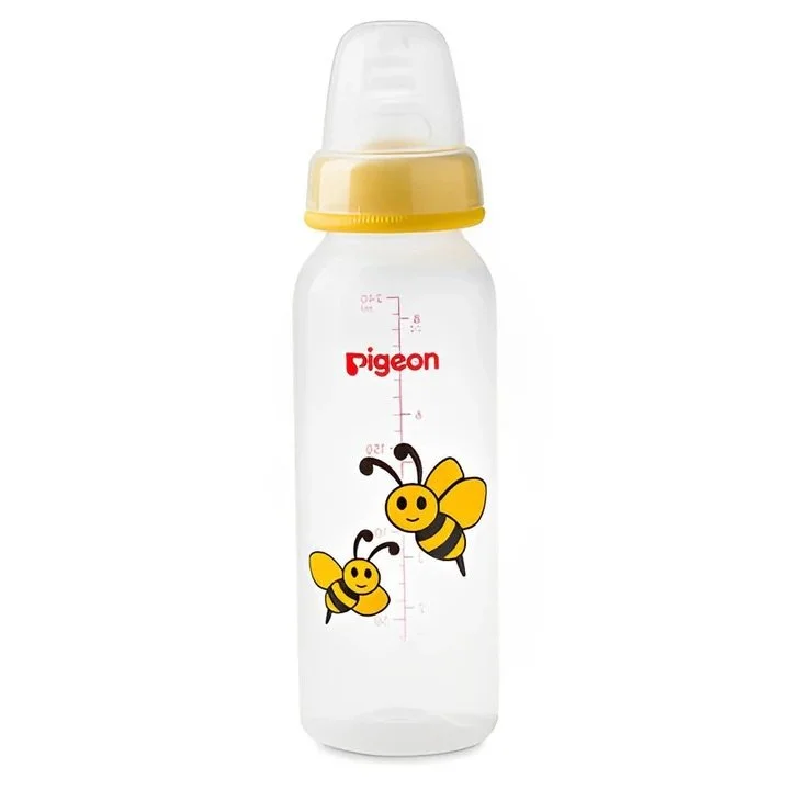 Pigeon Slim Neck Decorated Bottle 120 ml Animal (Yellow)