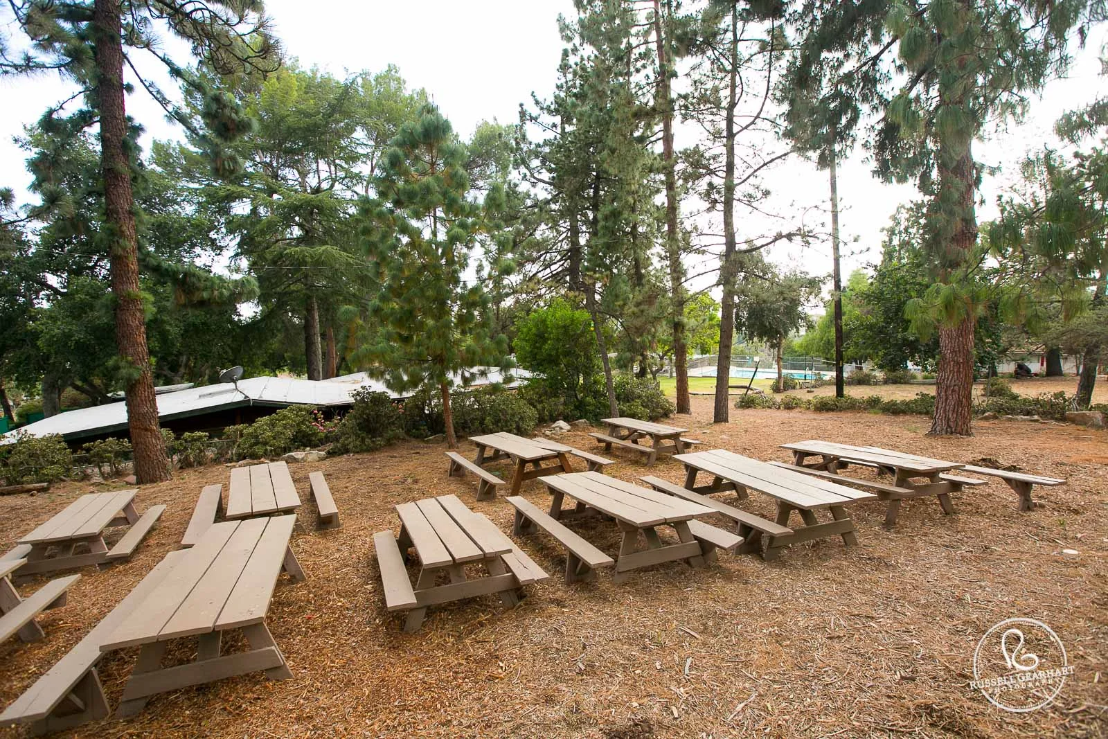 Picnic Tables @ Angelus Mountain Center © Russell Gearhart Photography