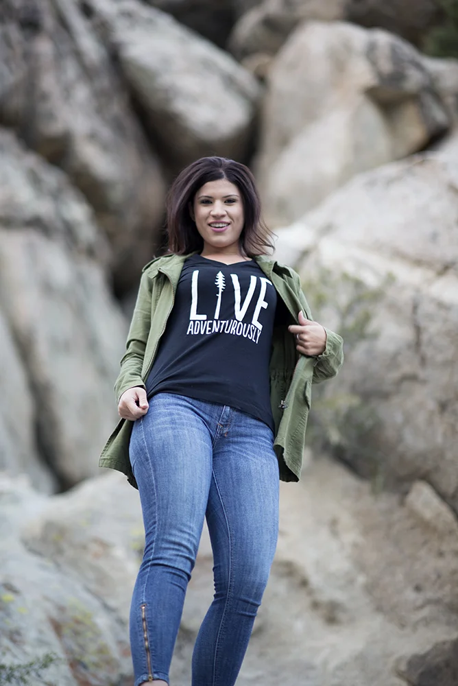 Women’s Live Adventurously Tee - Vintage Black