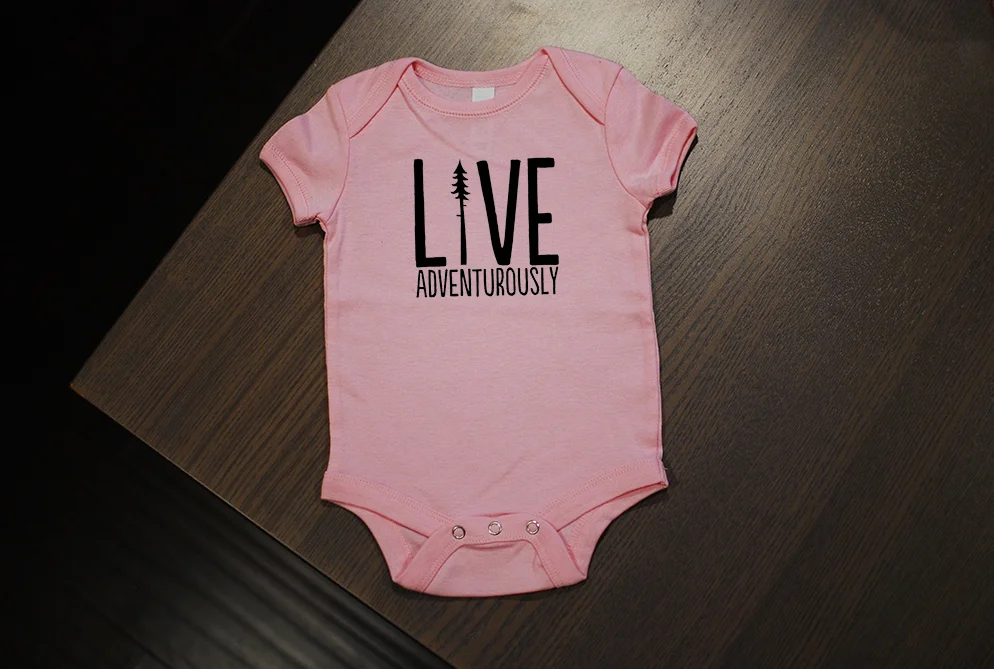 Live Adventurously Onesie - Pink