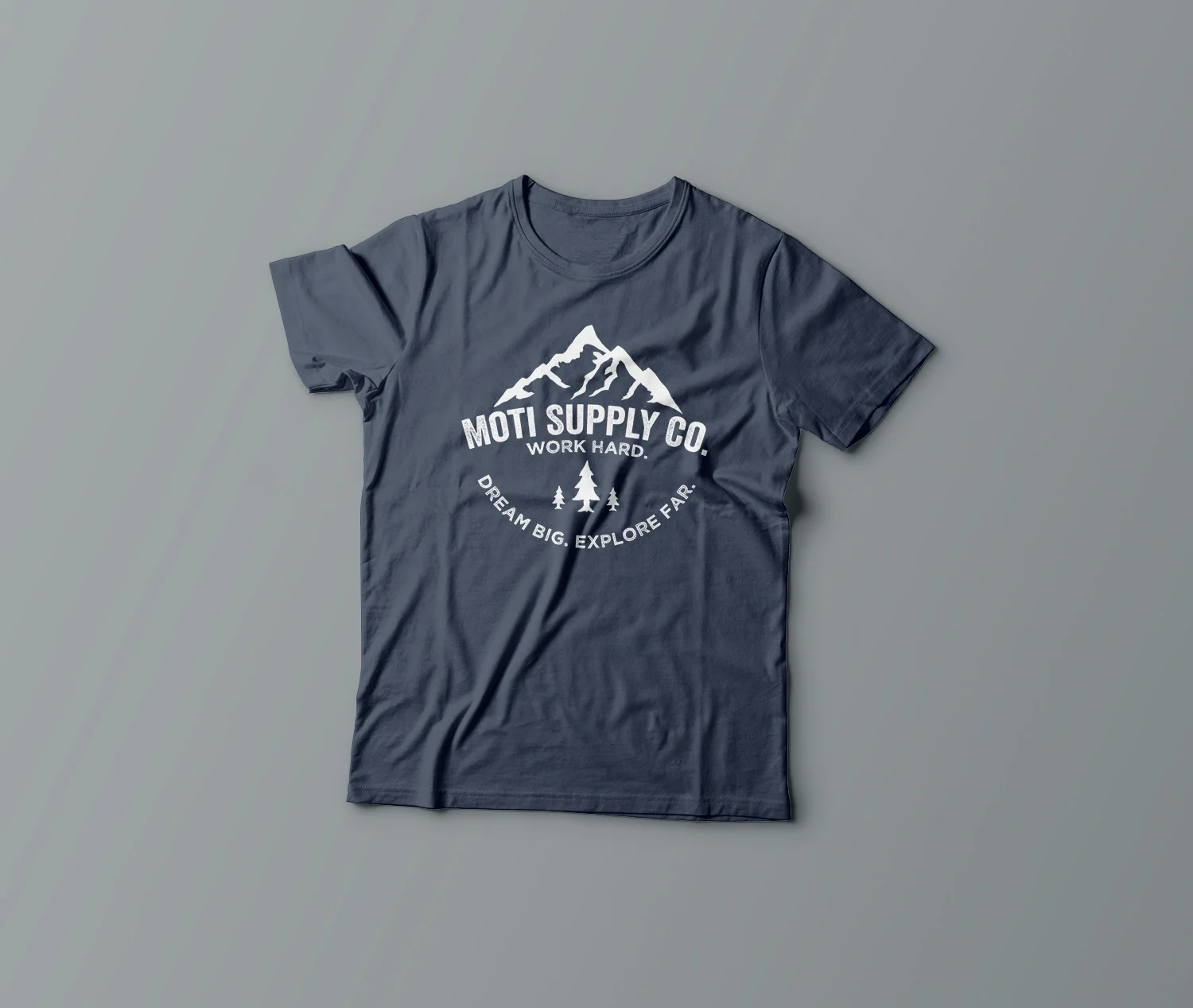 Work Hard Dream Big Tee - Blue Heather
