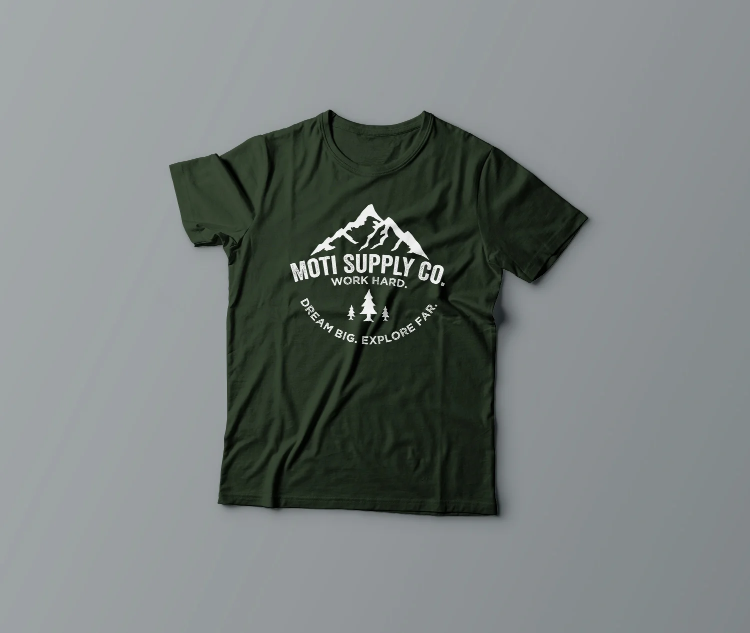 Work Hard Dream Big Tee - Forest Green
