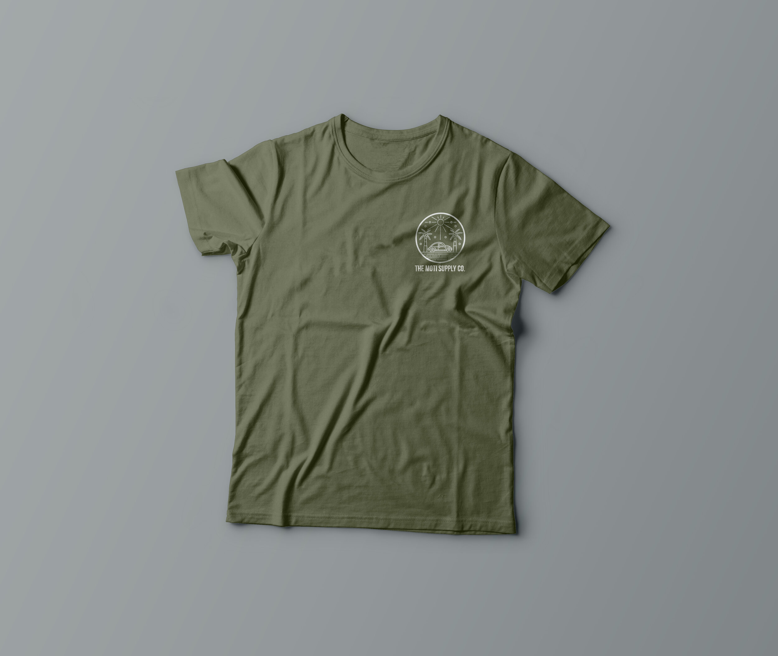 Coast Vibes Tee - Military Green