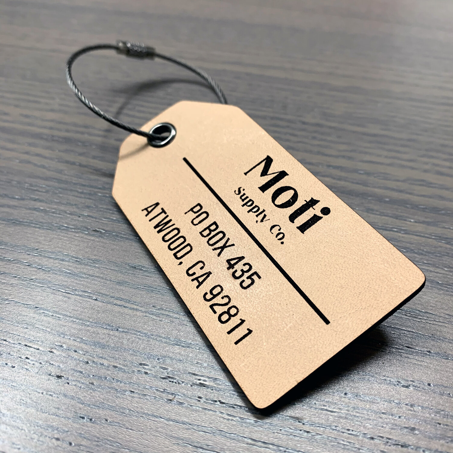Personalized Leather Adventure Tag