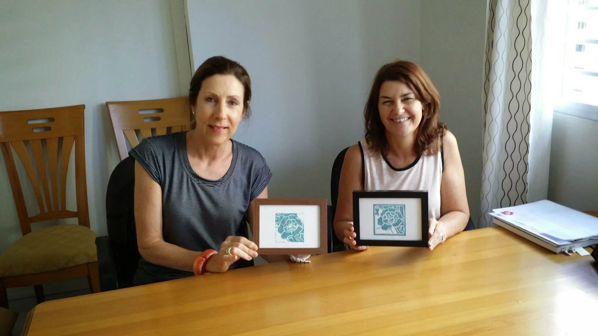 Graduates of Japanese Woodblock Beginner workshop! 