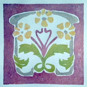 Four-colour print - Victorian inspired art nouveau print
