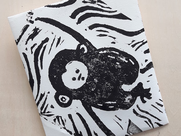 A Chinese New Year linocut by one of my expecting students - all the best with her little 'monkey' this year! 