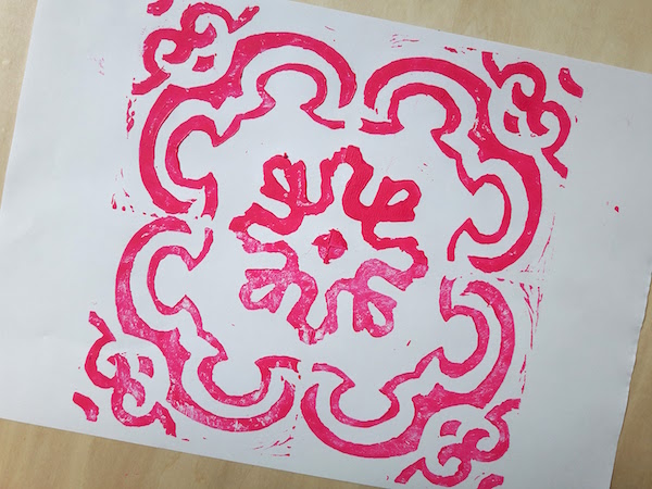 And here's the first print in hot pink - love it! 