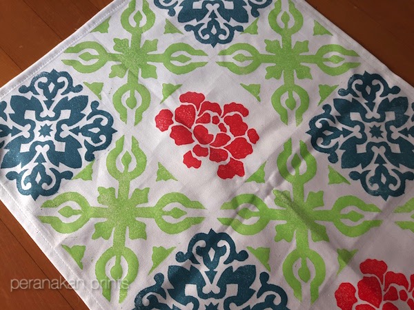 Straight back from sewing Auntie - Christmas Peonies in a runner