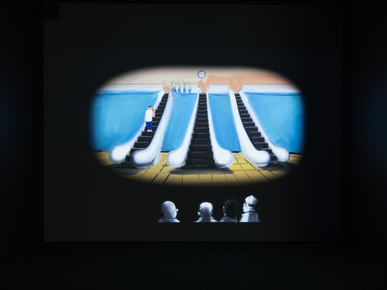 Tala Madani, The Audience , 2018