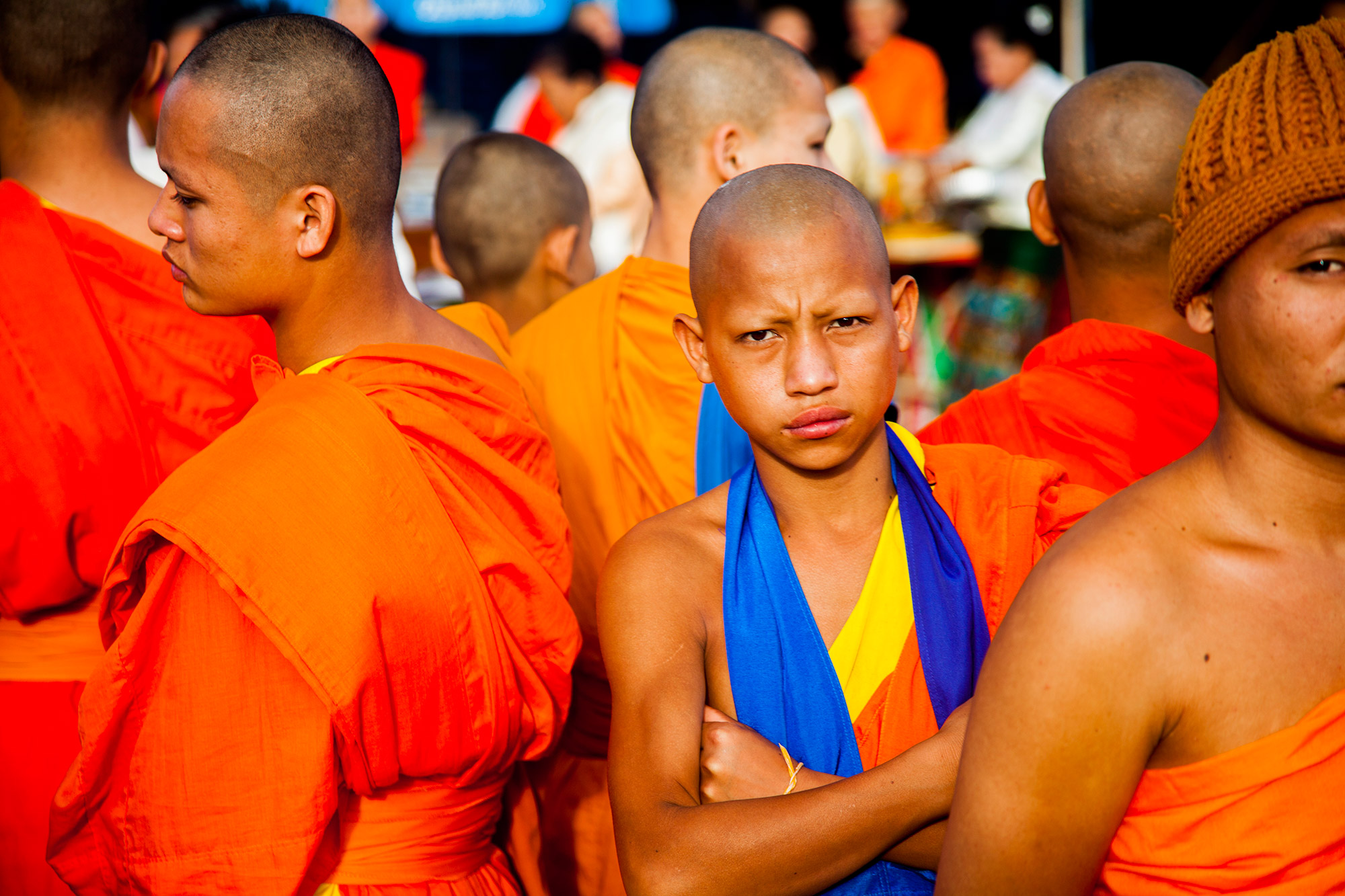 Monk at That Luang Festival