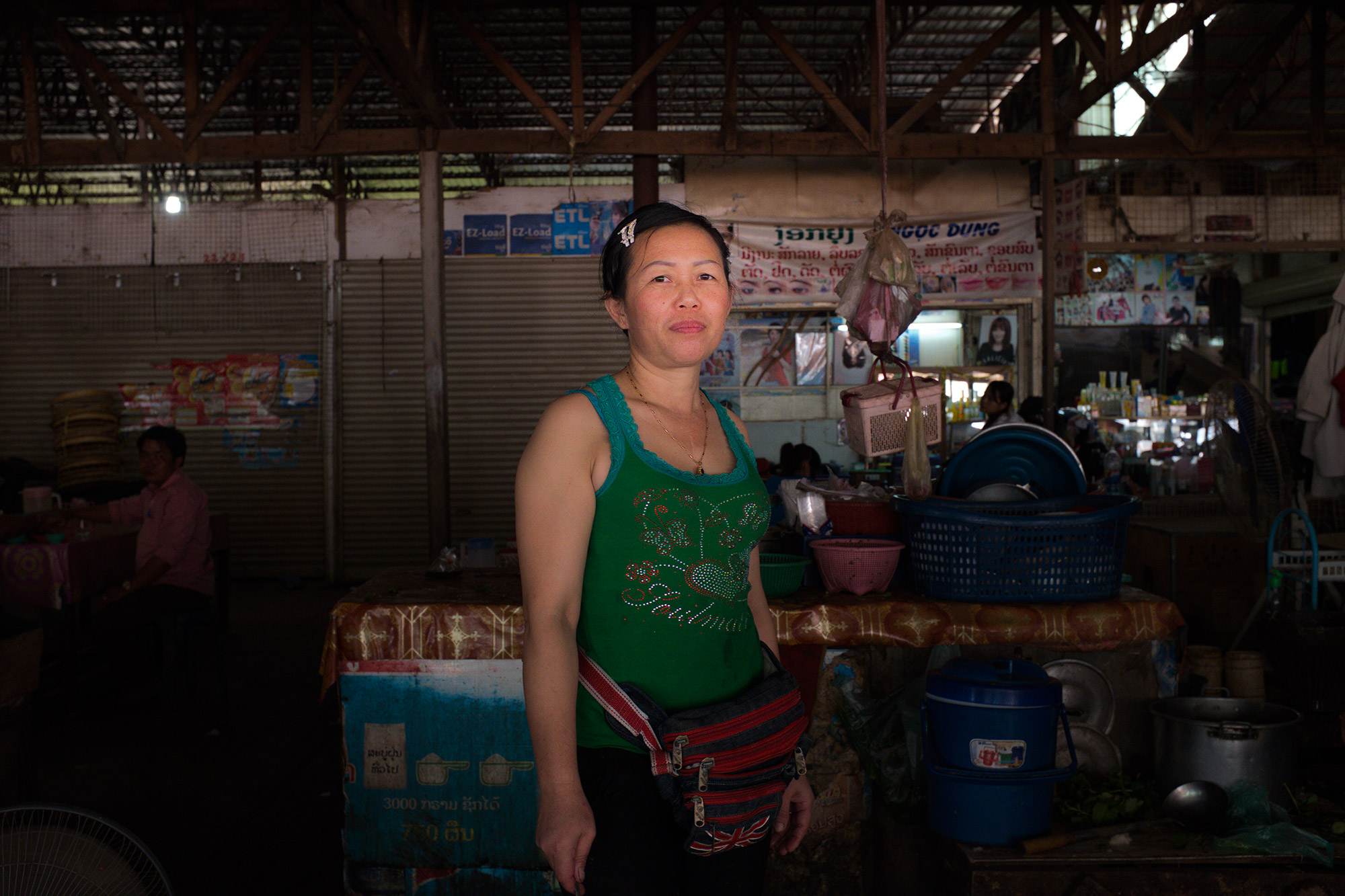 Woman at morning market