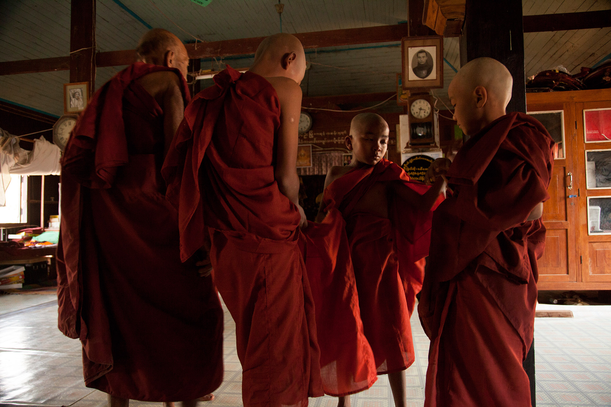 Novice Monks in New Robes