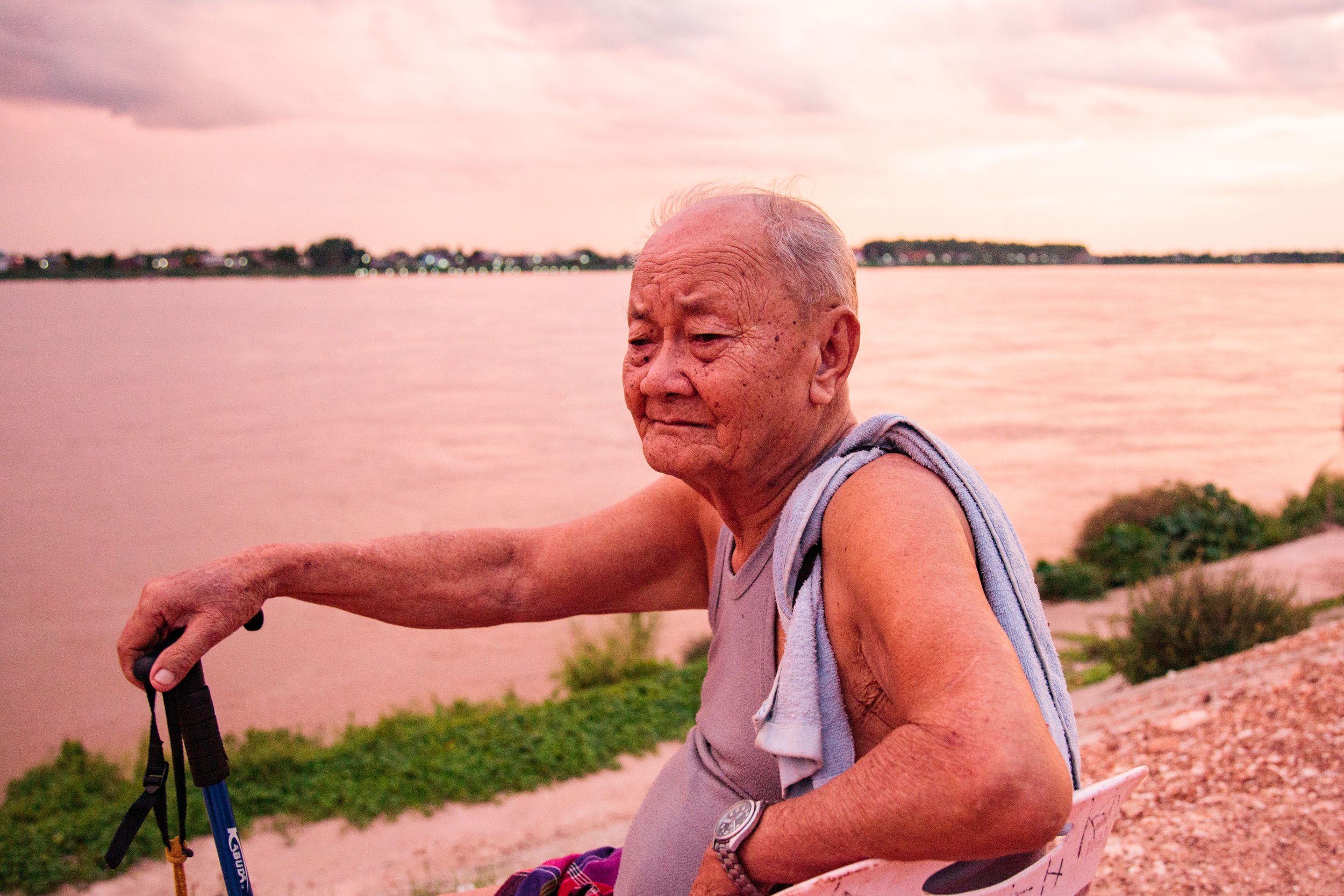 Portrait on the Mekong Vientiane, Laos