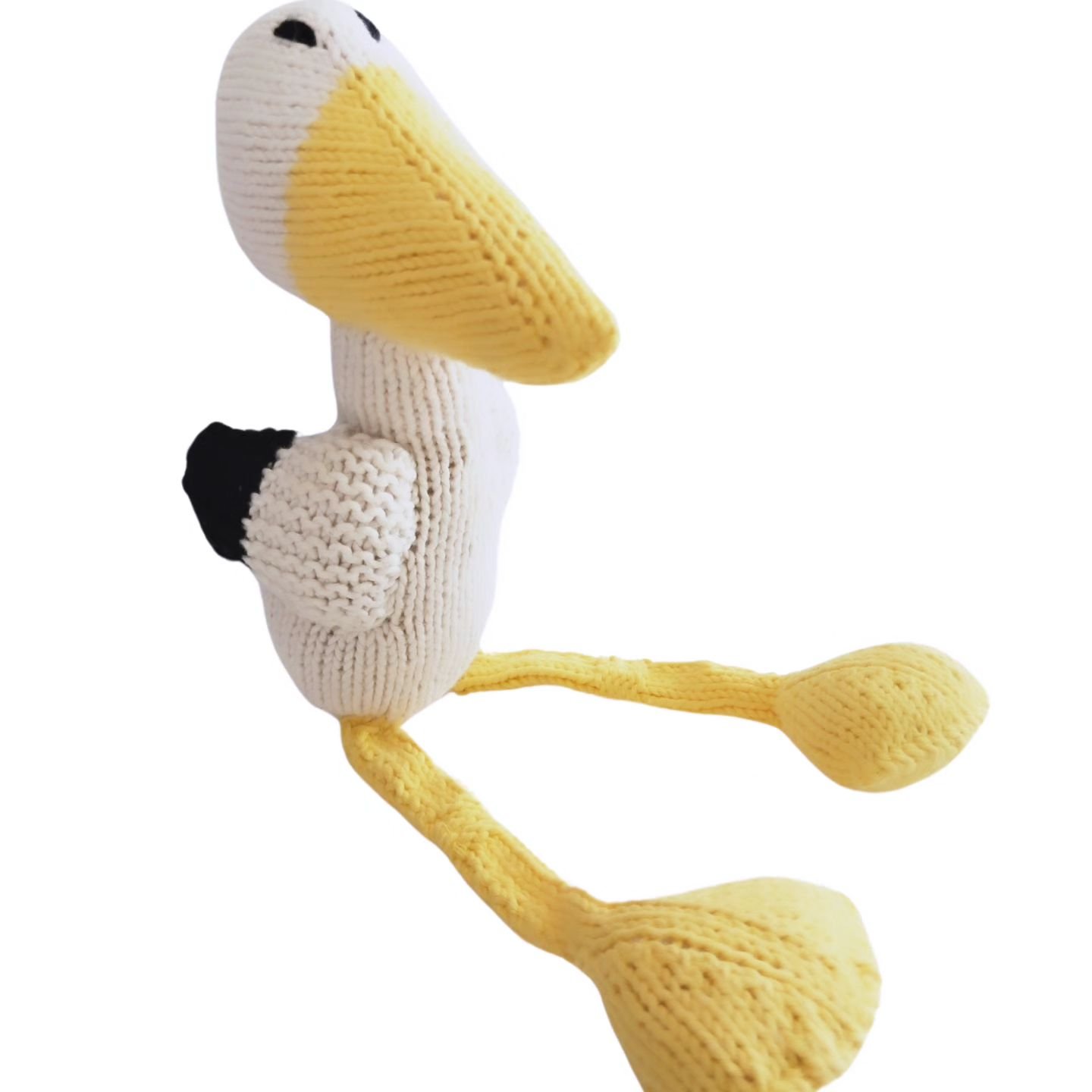 Happy Friday ✨
Organic cotton stork - recently named Marge by a new owner and we think that might just stick ✨ 
#organiccottontoys #organiccotton #handknitted #slowmade #chooseethical #ethicaltoys #empoweringwomen #socialimpact #fairtrade