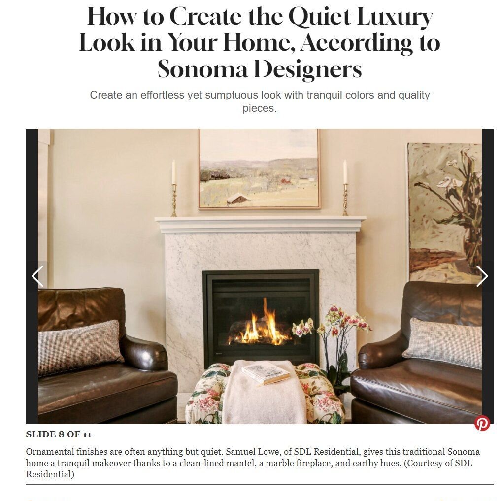 We're pleased to share that our &quot;Sonoma Traditional&quot; project has been featured in Sonoma Magazine's recent article on Quiet Luxury! Check it out the project in full on our website, link in bio👆