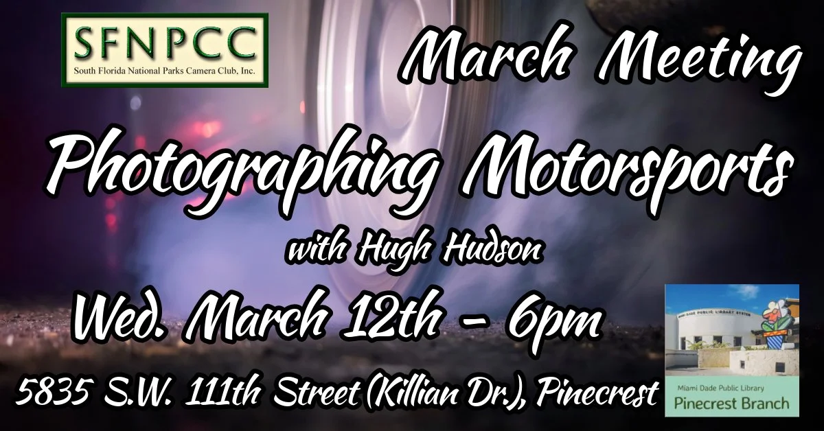 March Meeting - Photographing Motorsports with Hugh Hudson