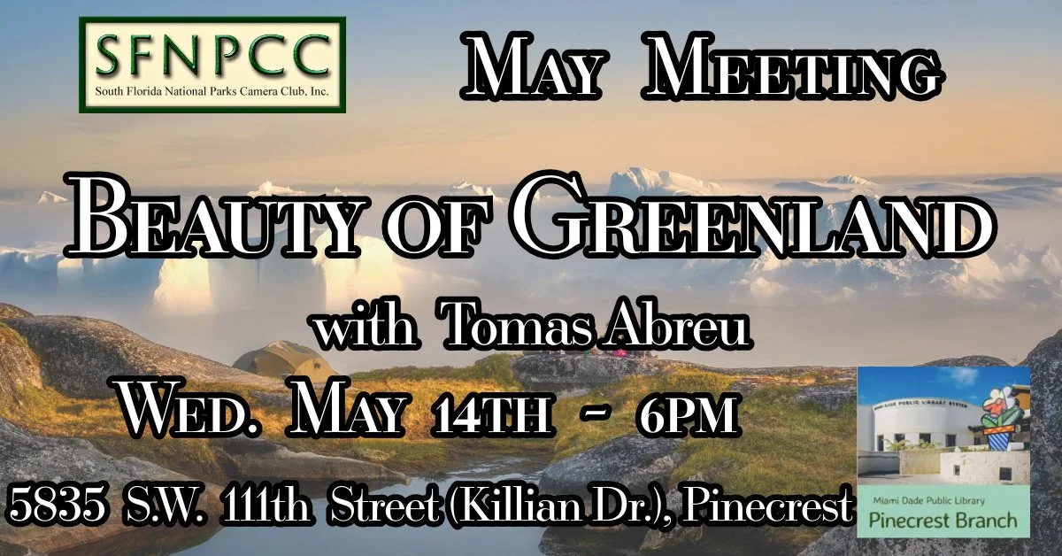 May Meeting IN PERSON - "Grand Greenland" with Tomas Abreu