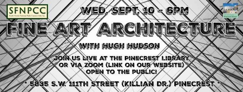 September Meeting IN PERSON - Fine Art Architecture with Hugh Hudson