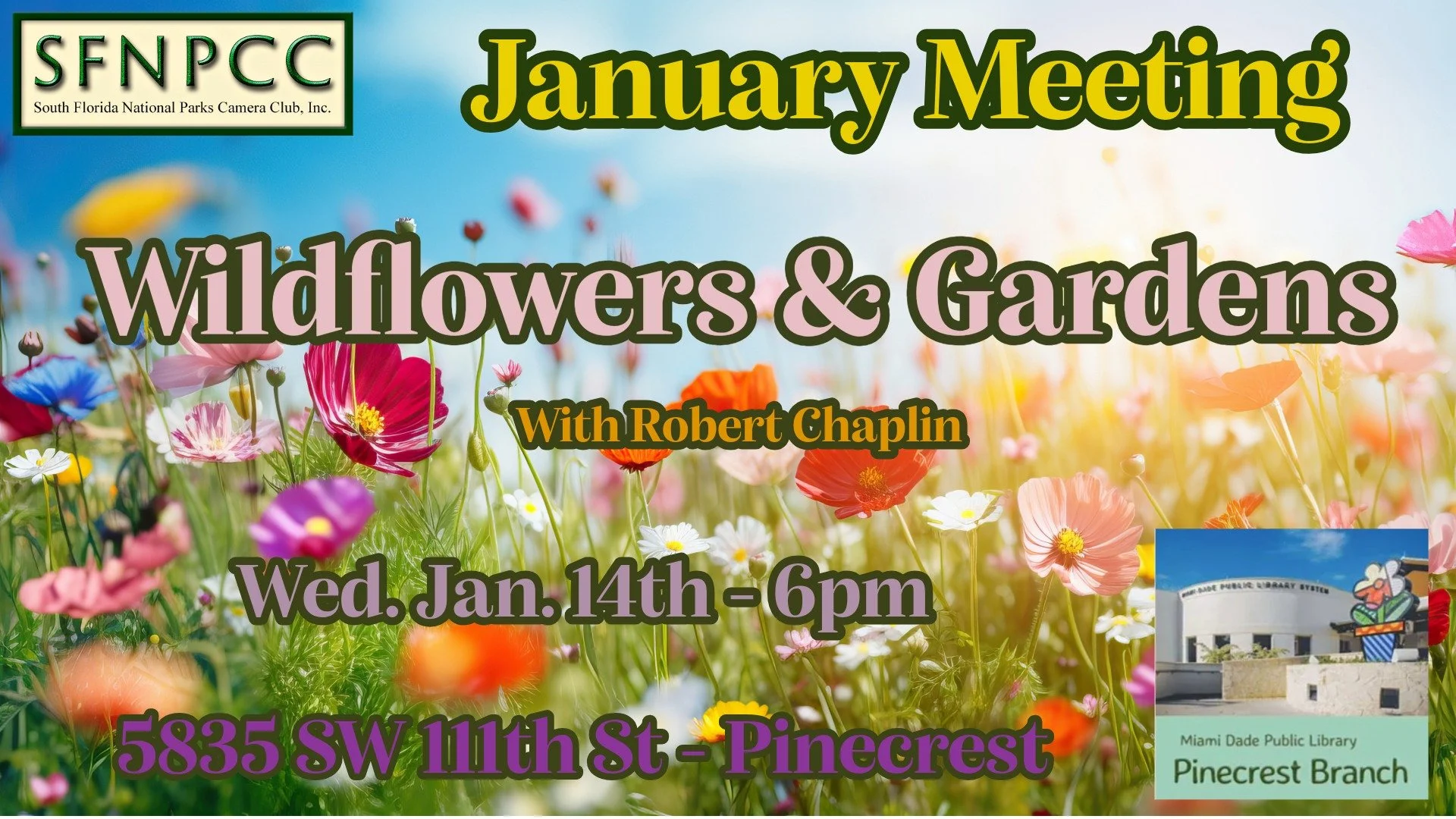 January Meeting - Wildflowers & Gardens with Robert Chaplin
