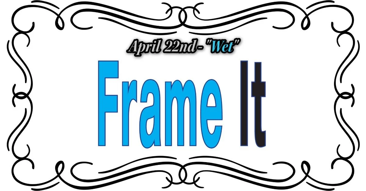 April FrameIt! VIA Zoom - Theme is "Wet"