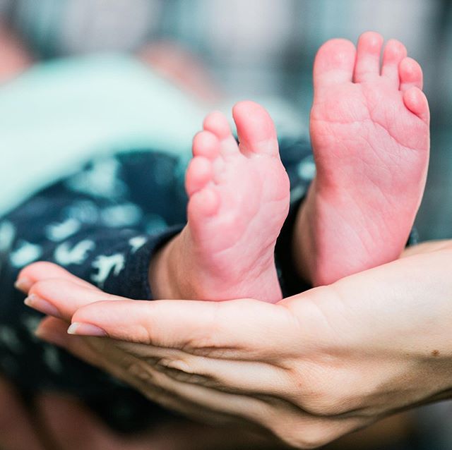Is there anything more adorable than tiny baby toes? 
My daughter turns a year and a half old today, and I can hardly remember how tiny she used to be. But I'll never forget the first time I saw those itty bitty toes. A few minutes after she was born
