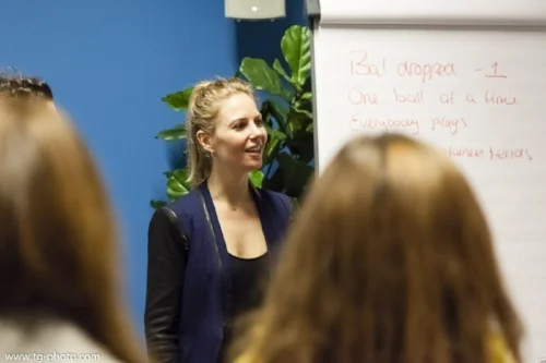 Fleur Wennink , from Booking.com, helping people 'experience' Agile in Amsterdam