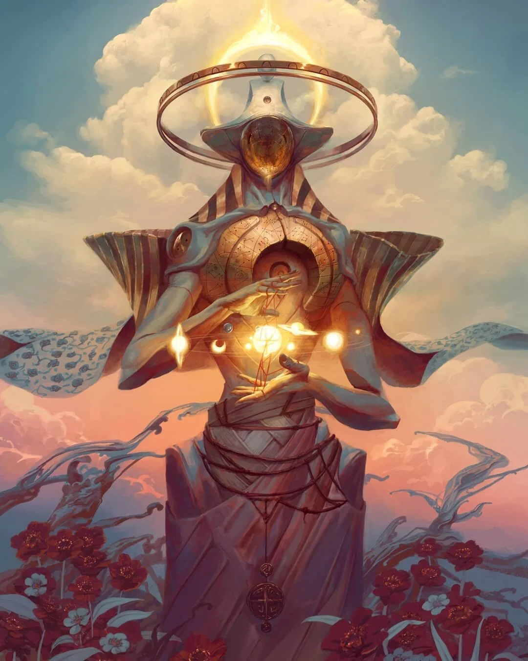 Zuriel, Angel of Libra♎ Swipe for details and the sketch➡️
.
The Regulator.
.
Have you felt a shift lately? As the biting bugs dissipate, and suddenly the sweat is cooling on our skin, we must check to see if the shifting of seasons is happening inside us as well.  Slow your breathing.  Hear the blood in your veins and the dampness of your breath, and revel in your internal universe. Take stock.  Those close to Zuriel understand most that balance starts at the very center.
.
Ruled by Venus.
.
.
.
.
.
#angelarium #petermohrbacher #encyclopediaofangels #zodiac #inspiration #libra #balance #scales #justice #creaturedesign #meditation #digitalart #conceptart #angelart #fantasyart #surrealism #darkart #digitalpainting #digitalartist #characterdesign #natureporn #bookofenoch #yinyang #fall #biblical #illustration #autumn #cloudporn #astrology #libraseason