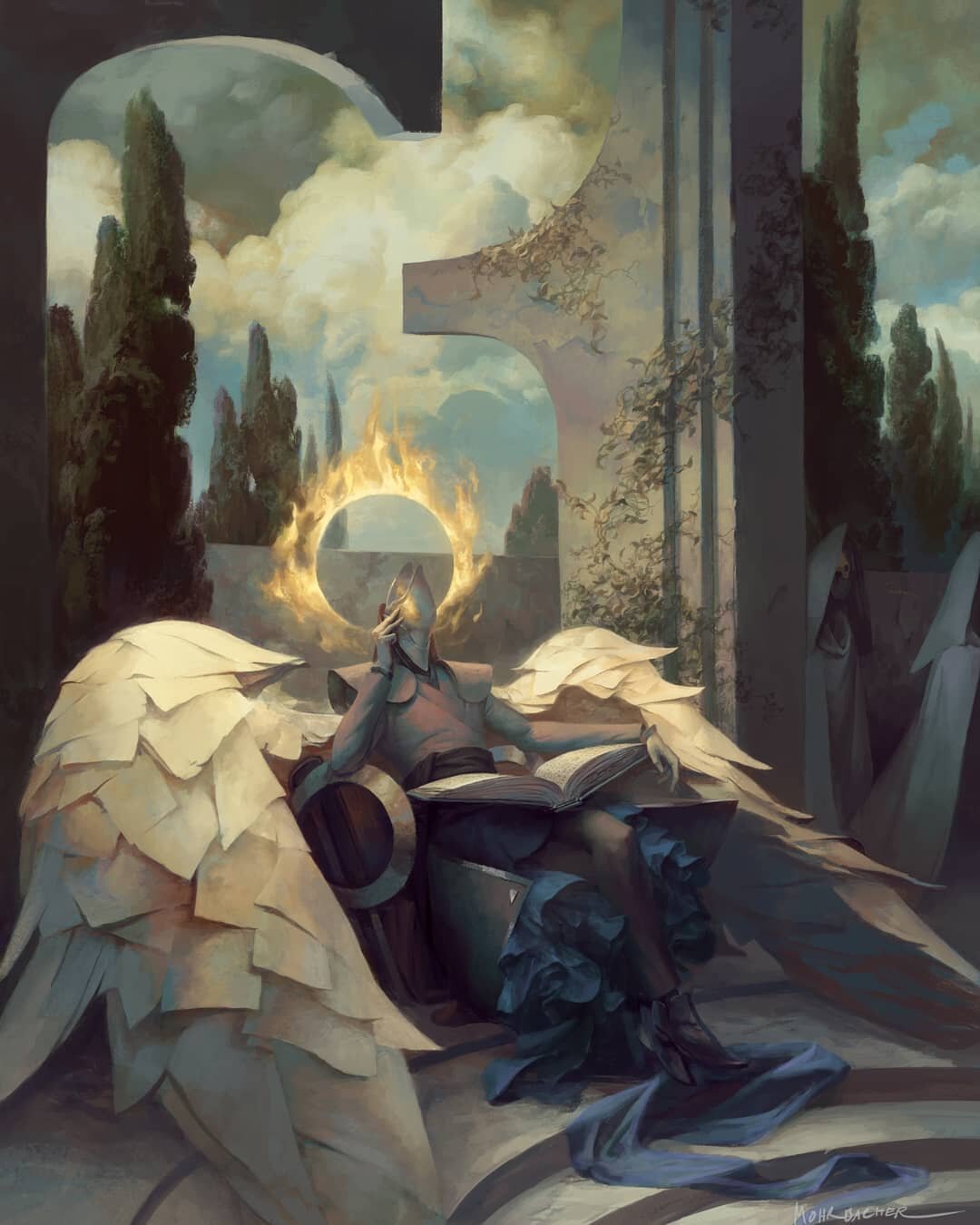 Raziel, Scholar of the Infinite📖 Swipe for details➡️ AngelCon Exclusive Prints available only until August 31. After that, they're gone. Link in bio🙌
.
Raziel is the keeper of all knowledge and the speaker of truths. This Angel stands at the foot o